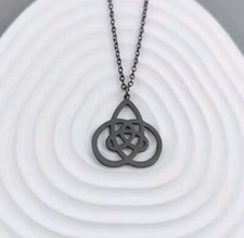 Celtic Knot Necklace Black Stainless Steel Beautiful Good Luck Jewellery NEW