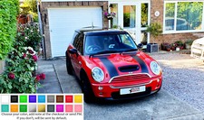 MINI ONE MINI COOPER BONNET STRIPES VINYL GRAPHICS DECALS STICKERS RACING