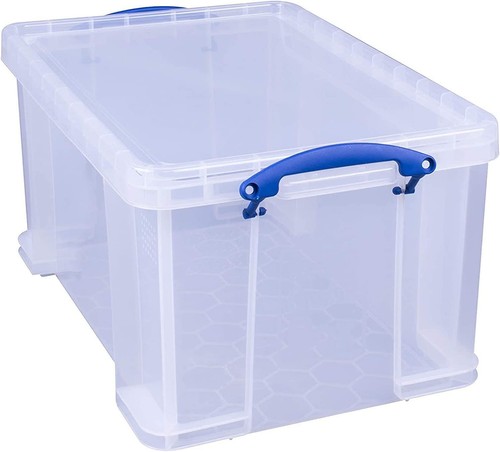 Plastic storage box clear - box, w/