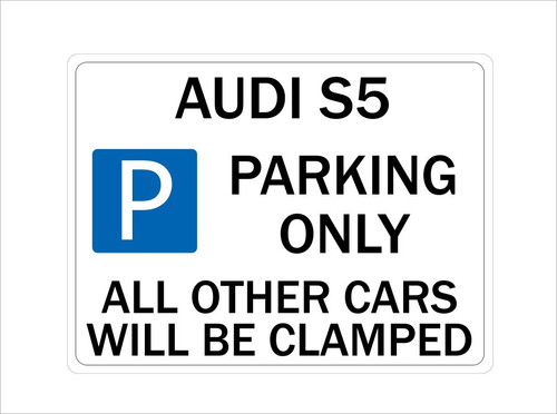 Audi parking sign wall - s5,