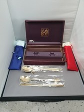 Classic Gold Turtle Titanium Spoon and Chopsticks Set Gold (for 2 couples)