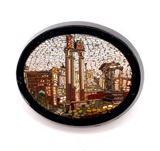 Antique Micro Mosaic Brooch