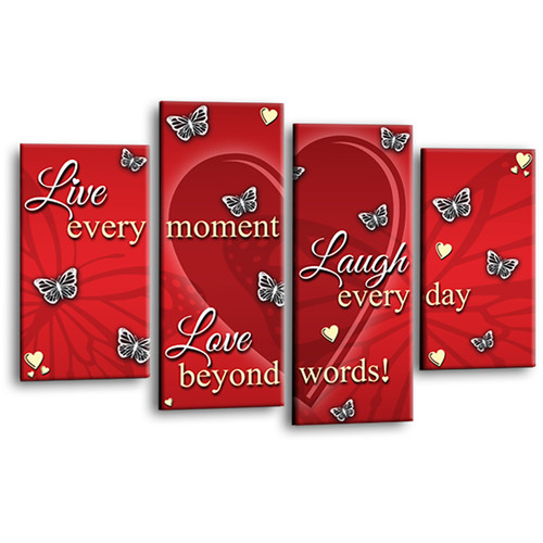 Love heart quote - quote, red