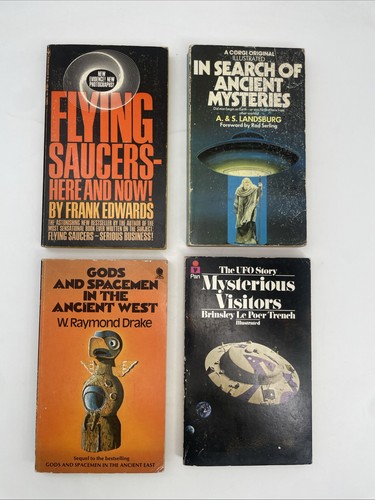 Vintage ufo flying - 4x, saucers