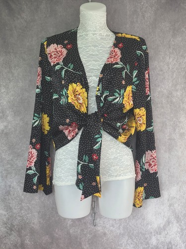 Topshop floral tie front - floral,
