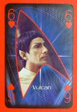 1 x playing card single swap Star Trek Vulcan 6 of Hearts - Q36