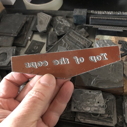Letterpress printing plate - letterpress, top