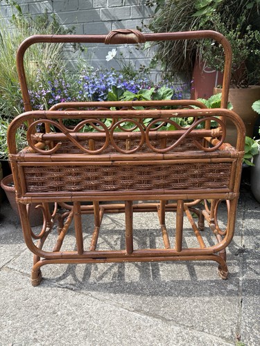 Large bamboo wicker magazine - wicker,