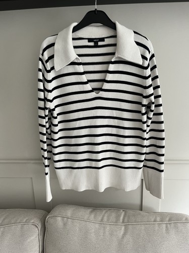 Collared jumper knit white - jumper,