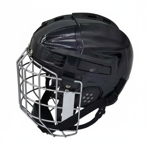 Ice hockey goalie helmet with - ice,