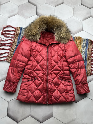 Y2k jacket real fur hood - jacket,