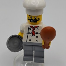Lego Chef with Toque Chef Hat Tunic with Red Neckerchief Frying Pan Gordon Zola 