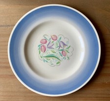 Rare Susie Cooper Blue Dresden Spray Plate (7 Inches)
