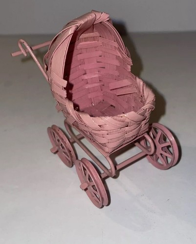 Dollhouse pink wicker metal - dollhouse, &