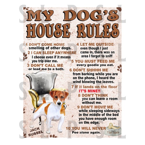 Dog house rules jack - dog's,