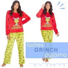 Ladies The Grinch Pyjama Set