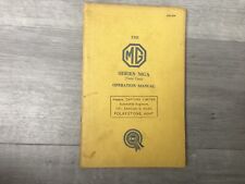 the MG series MGA twin cam