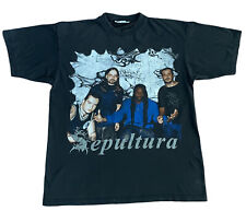 Vintage Sepultura 90s Super Soft Thin T-Shirt Double Sided Print Rare size L