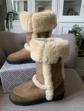 Emu Australia Women's Sheepskin Boots Echidna Uk 6 W8 tall shearling trim