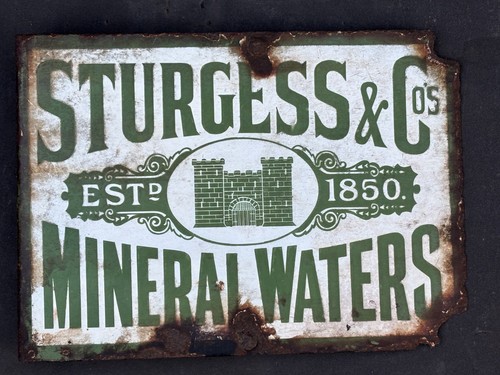 Old antique enamel sign advert - enamel,