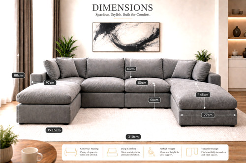 Corner shape linen - u,