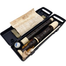 Zen-On Alto Recorder Brown Plastic Used