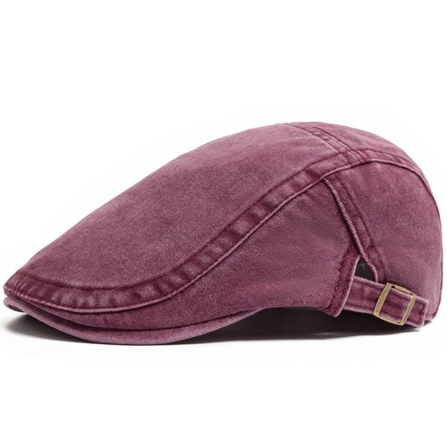 Men flat cap washed newsboy - men,