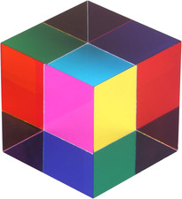 Cmy Mixing Colour Cube 50Mm 2 Acrylic Cube Prism Office Décor Science Fiction