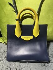 Balenciaga Blue & Citrus Calfskin Karung Mini Afternoon Tote Rare TOP DEAL ?