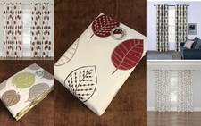 Leaf Print Curtains Lined