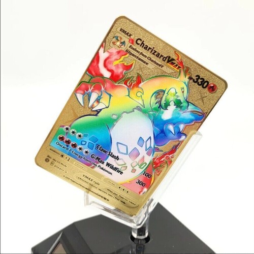 Charizard vmax rainbow gold - charizard,