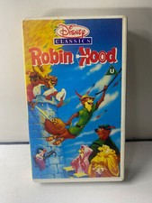 Disney Classics Robin Hood On VHS Video Cassette Tape