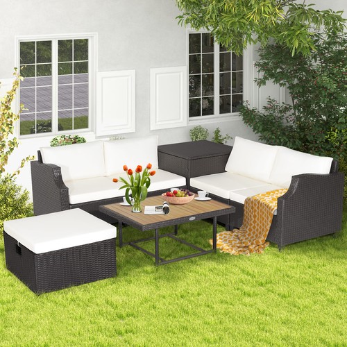 Patio sectional sofa set with - set,