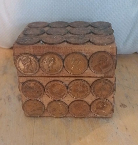 Vintage wooden box covered in - box,