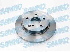 2x Brake disc solid T2049P SAMKO for TOYOTA COROLLA Saloon AURIS AURIS Estate