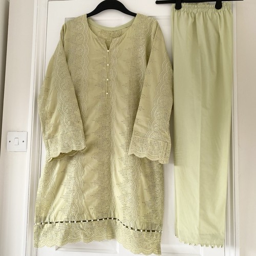 Pistachio green chikankari 2pc - pistachio,
