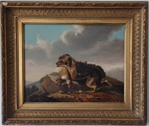 Antique oil painting on - antique,