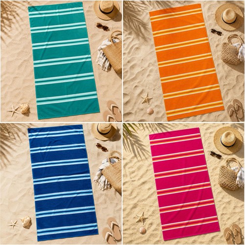 Velour beach towel - velour,