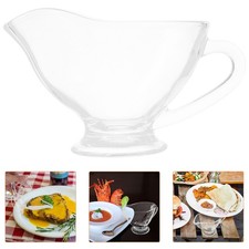  2 Pcs Glass Gravy Boat Small