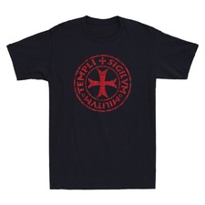 Knights Templar T-Shirt Seal Of The Temple Cross Medieval Crusader Men's T-shirt