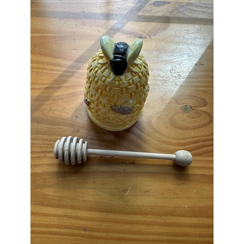 Honey pot ceramic bees - honey,
