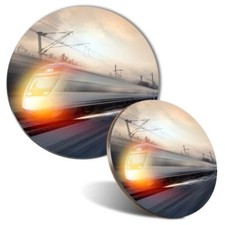 Mouse Mat & Coaster Set - Modern Train Railway Transport  #14170
