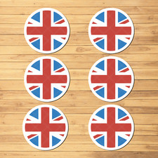 6 Pack Union Jack Stickers -