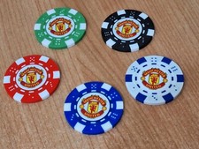 MAN-UTD POKER CHIP GOLF BALL MARKER...IN VARIOUS COLOURS