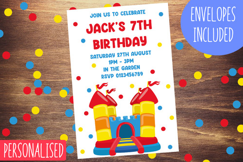 Bouncy castle birthday party - castle,