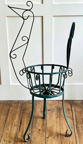 Vintage blue wrought iron - blue,