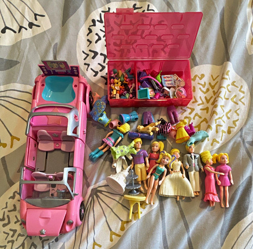 Polly pocket doll playset lot - doll,