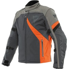 Dainese Motorbike Ranch Jacket Urban City - Ebony Charcoal Grey Flame Orange