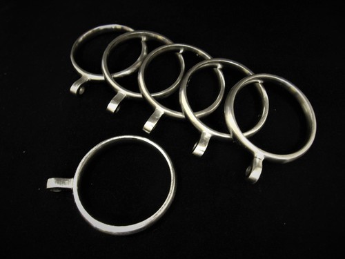 Curtain pole rings - pole, chrome