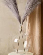Tall 15" Clear Glass Vase for
